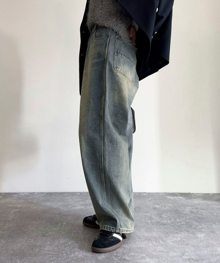 fredy emue「ハイウエストルーズデニムパンツ」|デニム|