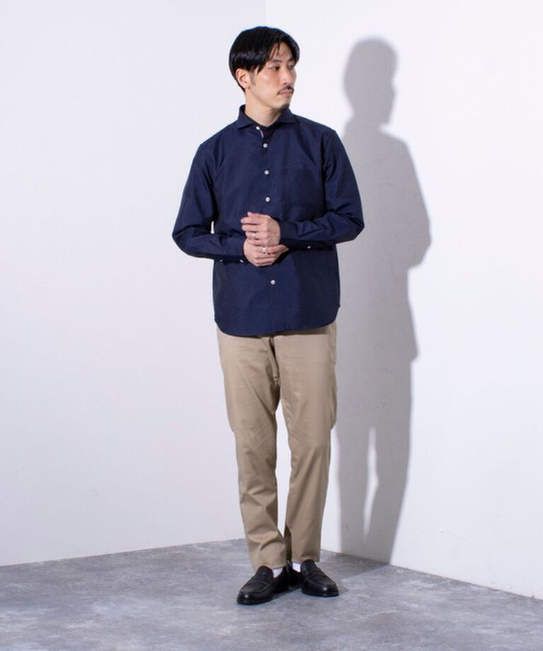 GLOSTER「【ビジカジ対応】【GLOSTER/グロスター】ドライポリオックス パラシュートカッタウェイシャツ」|シャツ・ブラウス|