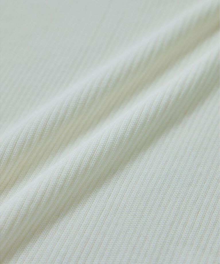 ROPE「【WEB・一部店舗限定】前後2WAYボートネックリブ5分袖ニット/洗える」|ニット・セーター|