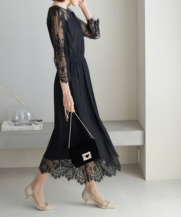 Rope’Picnic「【Mon E’toile/モンエトワール】【結婚式にも】レースDRESS」|ドレス|