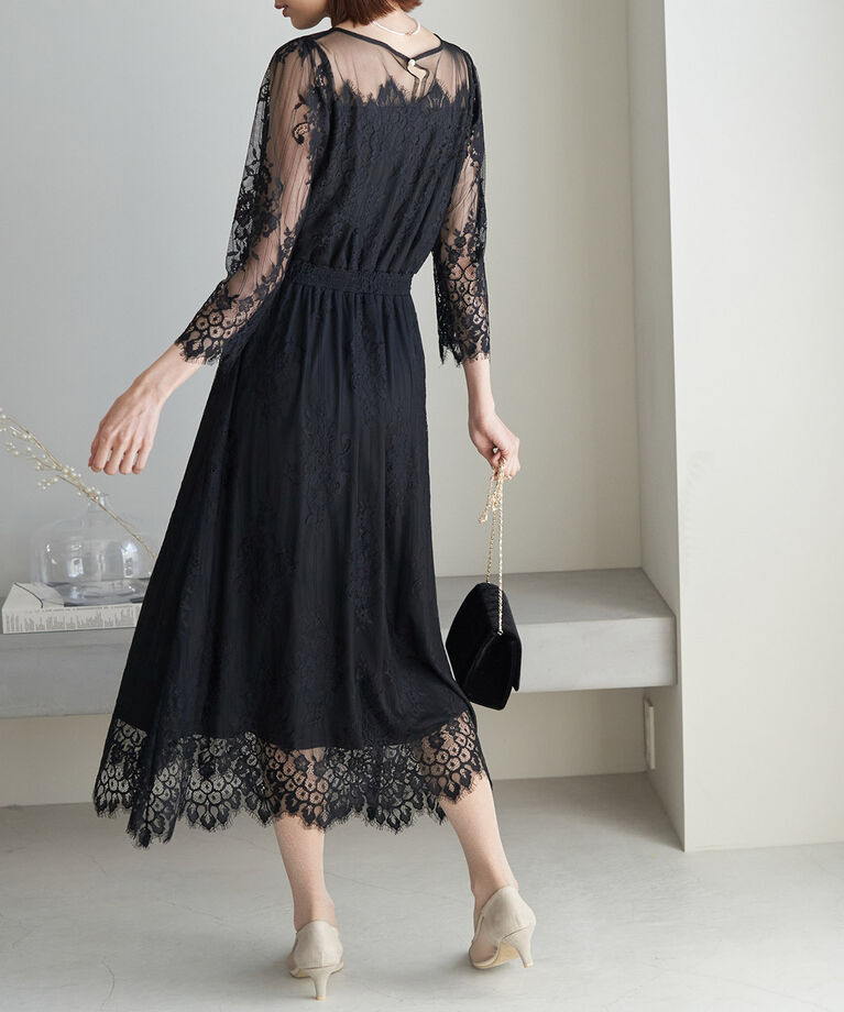 Rope’Picnic「【Mon E’toile/モンエトワール】【結婚式にも】レースDRESS」|ドレス|