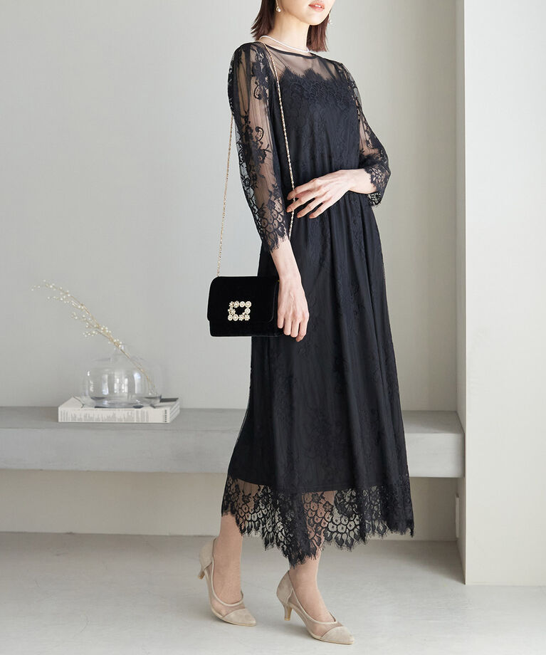 Rope’Picnic「【Mon E’toile/モンエトワール】【結婚式にも】レースDRESS」|ドレス|