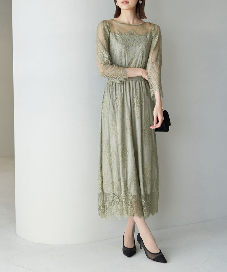 Rope’Picnic「【Mon E’toile/モンエトワール】【結婚式にも】レースDRESS」|ドレス|