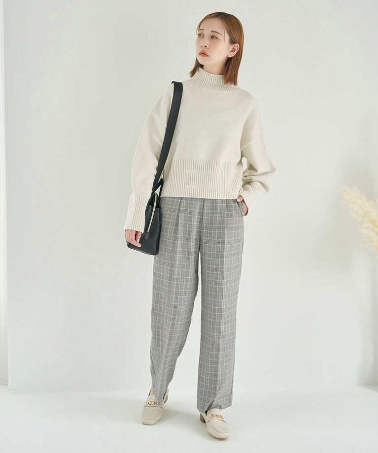 Rope’Picnic「【CM着用商品】スタイルアップが叶うクロップドカラフルニット」|ニット・セーター|