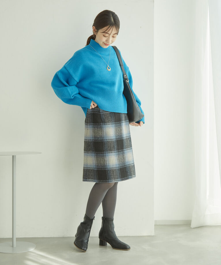 Rope’Picnic「【CM着用商品】スタイルアップが叶うクロップドカラフルニット」|ニット・セーター|