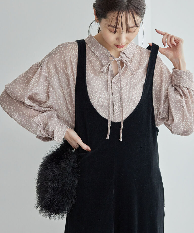 Rope’Picnic「ベロアロンパース」|オールインワン|