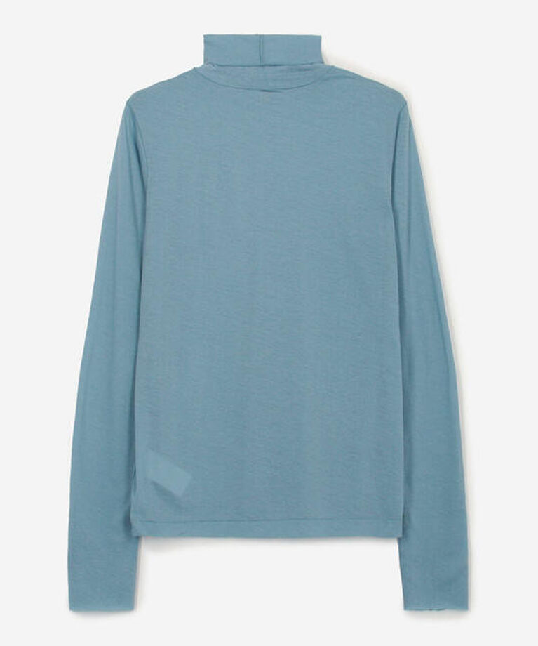 unfil「unfil | ツイストコットン シアーハイネック長袖Tシャツ WOMEN」|Tシャツ・カットソー|