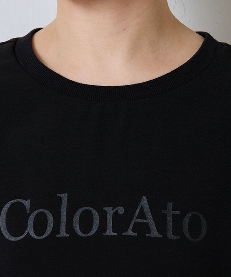  「	裾シアーロゴハーフスリーブTシャツ」|Tシャツ・カットソー|