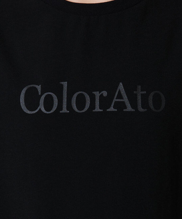  「	裾シアーロゴハーフスリーブTシャツ」|Tシャツ・カットソー|