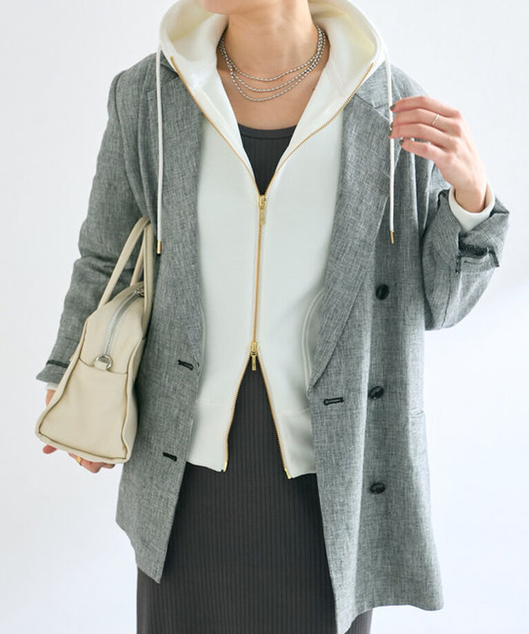  「【WEB限定/累計販売9000枚突破】スポンジダンボールZIPパーカーカットソー」|パーカー|オフホワイト