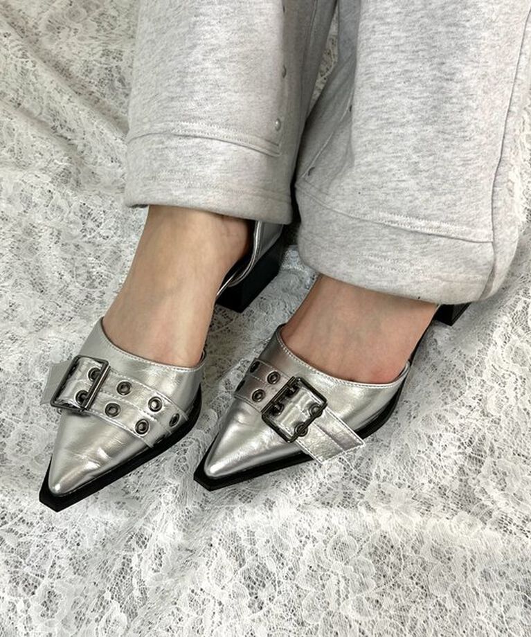 「新色登場【HiNT/ヒント】ベルトストラップミュールパンプス」|パンプス|