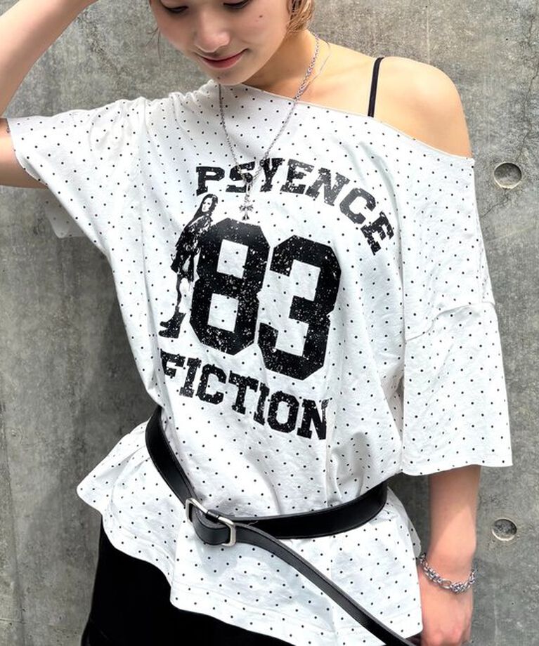  「【新色ドット柄登場】(一部予約)エリオットオフショルTEE」|Tシャツ・カットソー|