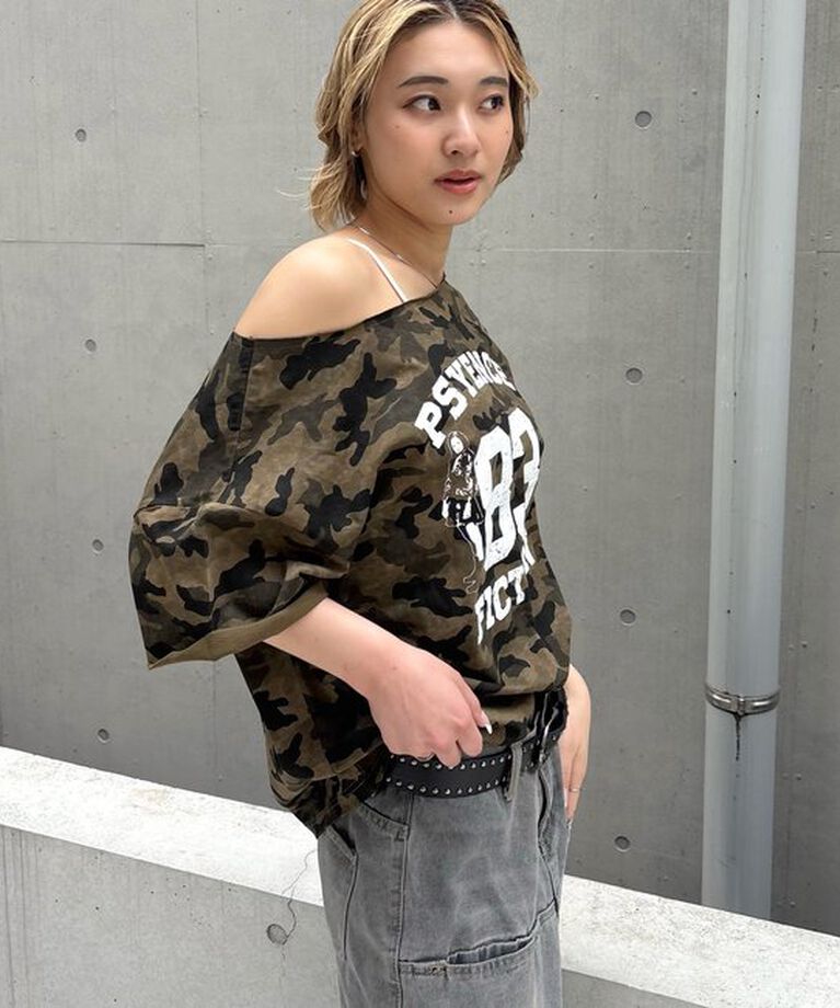  「【新色ドット柄登場】(一部予約)エリオットオフショルTEE」|Tシャツ・カットソー|