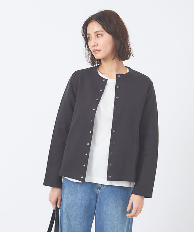 collex「シルケット裏毛カーディガン」|カーディガン|グレー