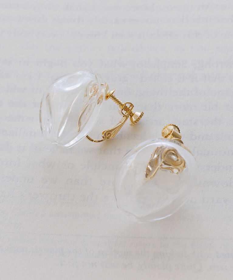 collex「【別注】【HARIO Lampwork Factory】イヤリングサンストーン」|ピアス|クリア