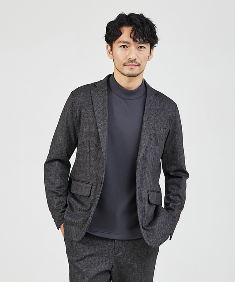 ABAHOUSE「【セットアップ対応】ポンチ ジャケット」|テーラードジャケット|ブラック系その他1