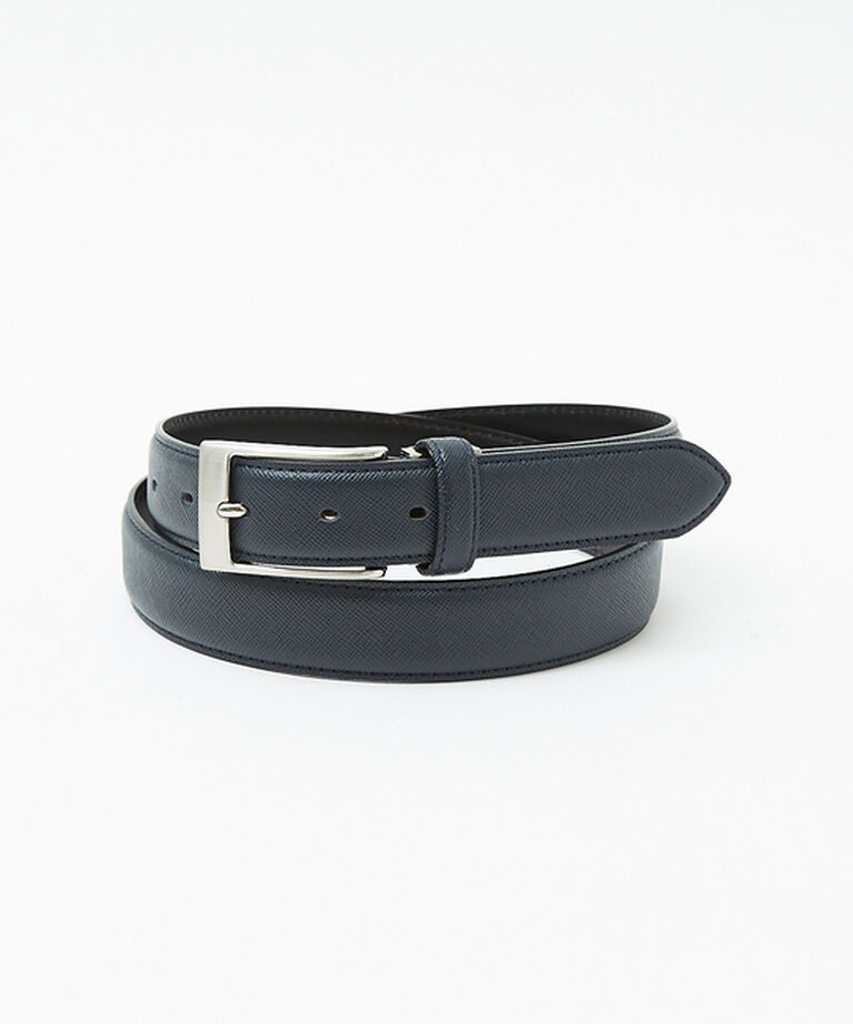 ABAHOUSE「【Made in Japan】サフィアーノ レザーベルト 30mm」|ベルト|ネイビー