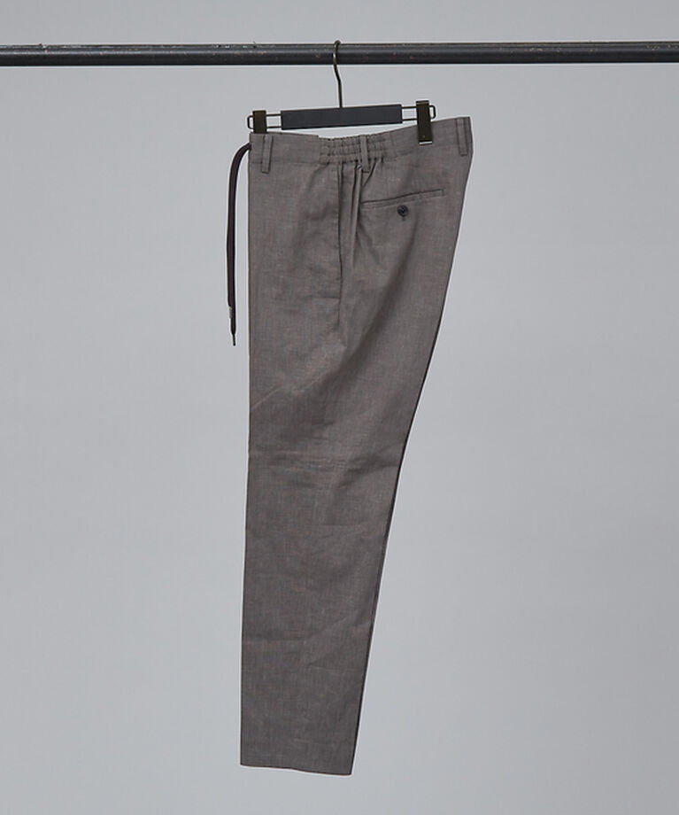 ABAHOUSE「【セットアップ対応】ソロストレッチ リネン テーパード パンツ / スラックス」|スラックス|ブラウン系その他2