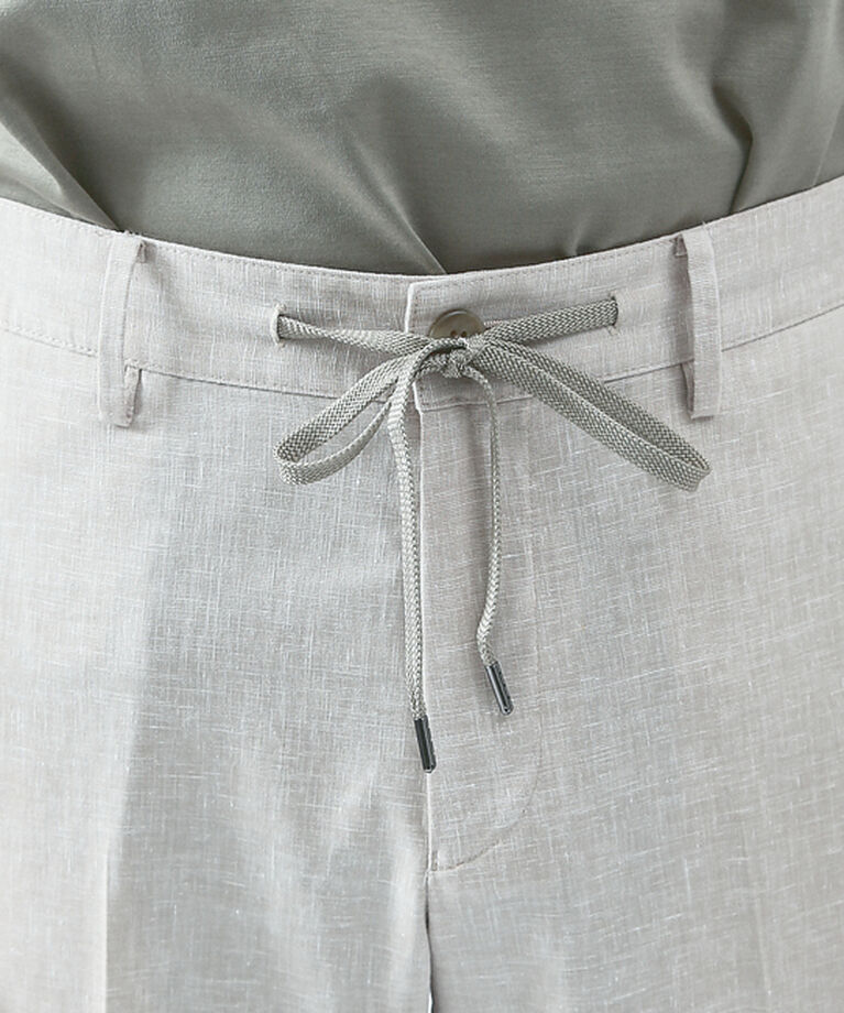 ABAHOUSE「【セットアップ対応】ソロストレッチ リネン テーパード パンツ / スラックス」|スラックス|