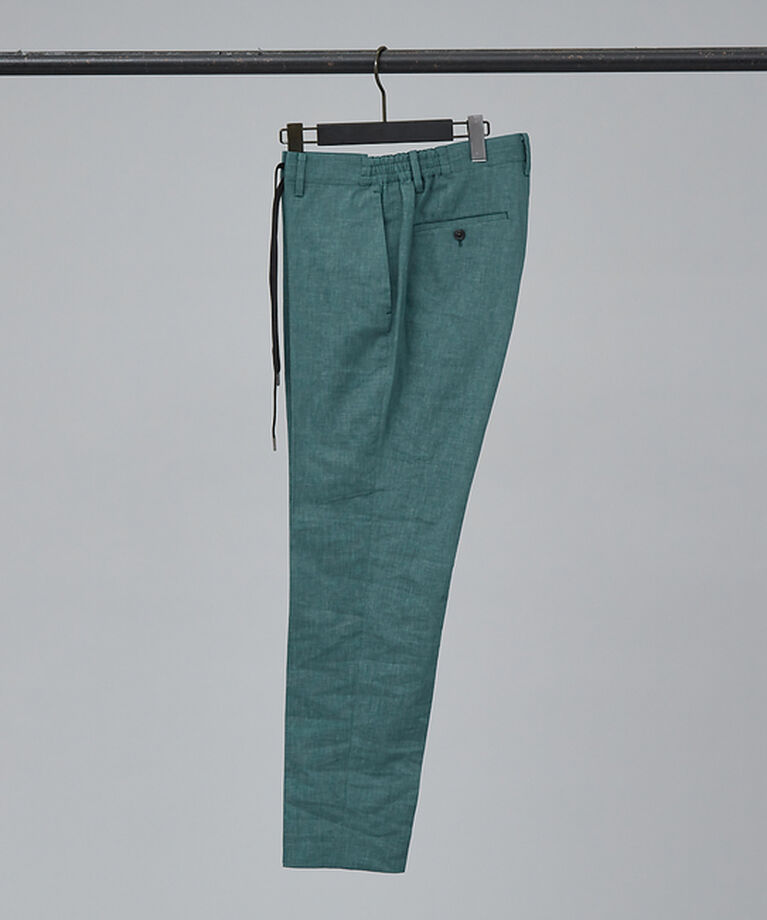 ABAHOUSE「【セットアップ対応】ソロストレッチ リネン テーパード パンツ / スラックス」|スラックス|グリーン