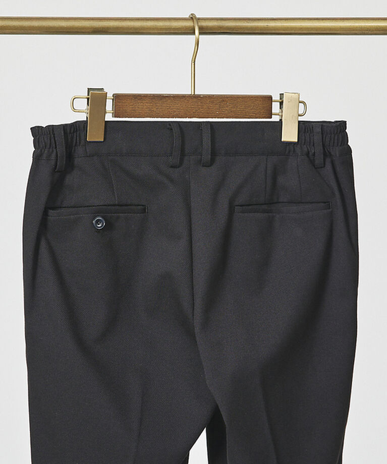 ABAHOUSE「【FLEX PANTS】ピンタック イージーパンツ /TR 強撚 ボタニーサージ」|スラックス|