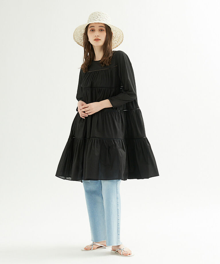 Rouge vif「ティアードローンミニワンピース」|ワンピース|