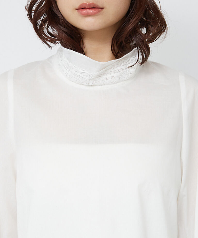 Rouge vif「レースハイネックブラウス」|シャツ・ブラウス|