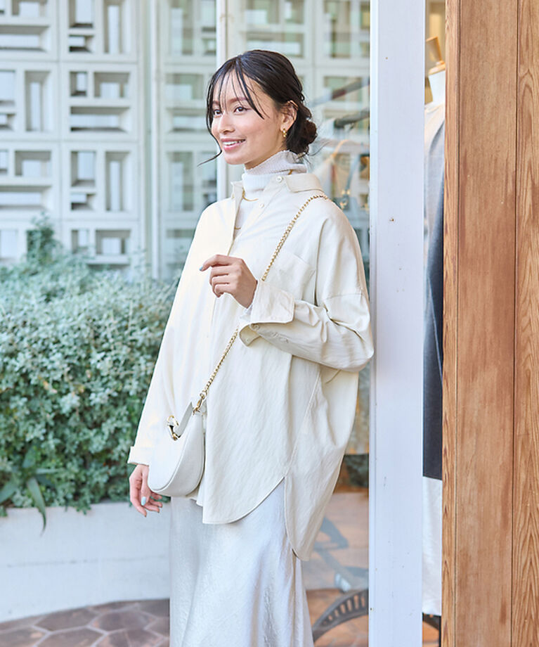 Rouge vif「とろみレーヨンオーバーサイズシャツ」|シャツ・ブラウス|