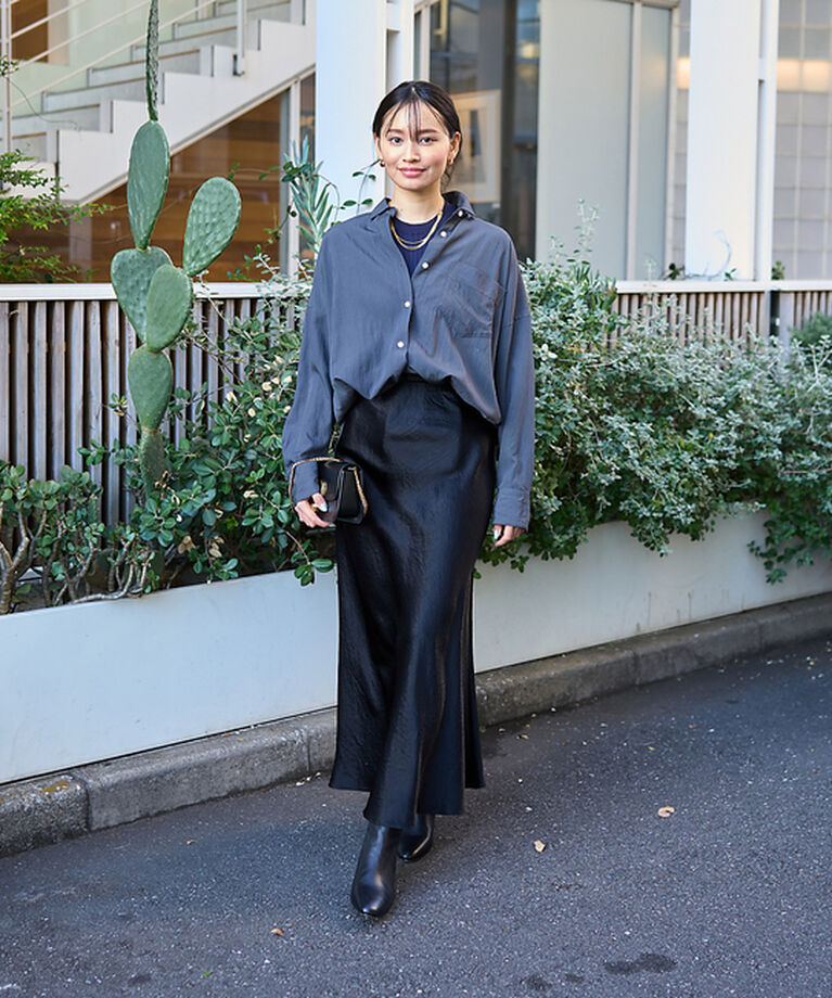 Rouge vif「とろみレーヨンオーバーサイズシャツ」|シャツ・ブラウス|