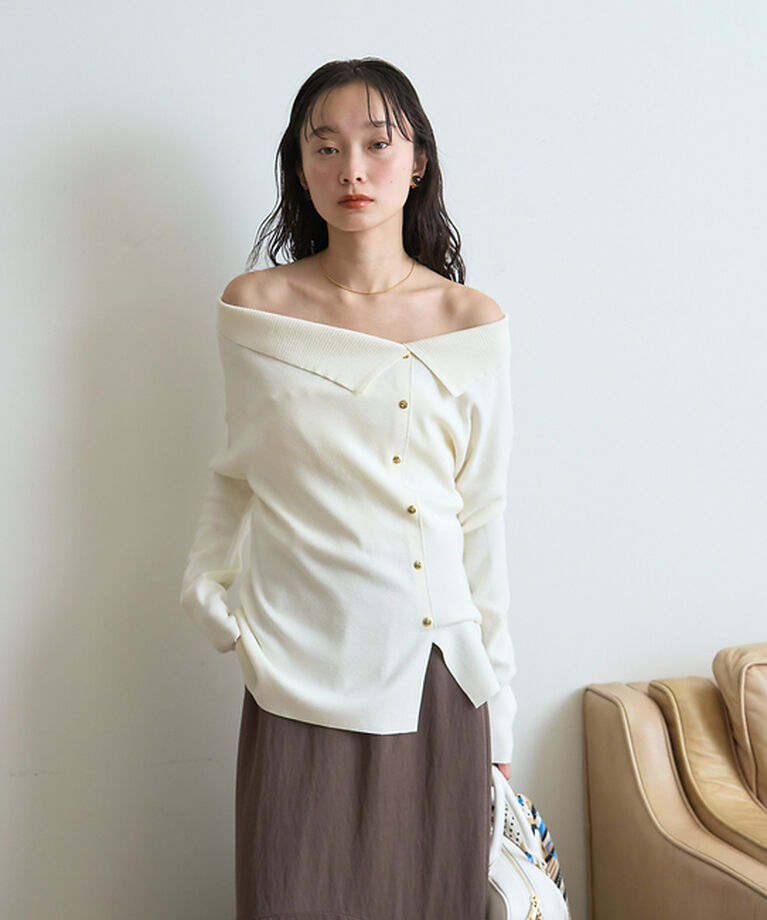 Rouge vif「オフショルレディニットプルオバー」|ニット・セーター|