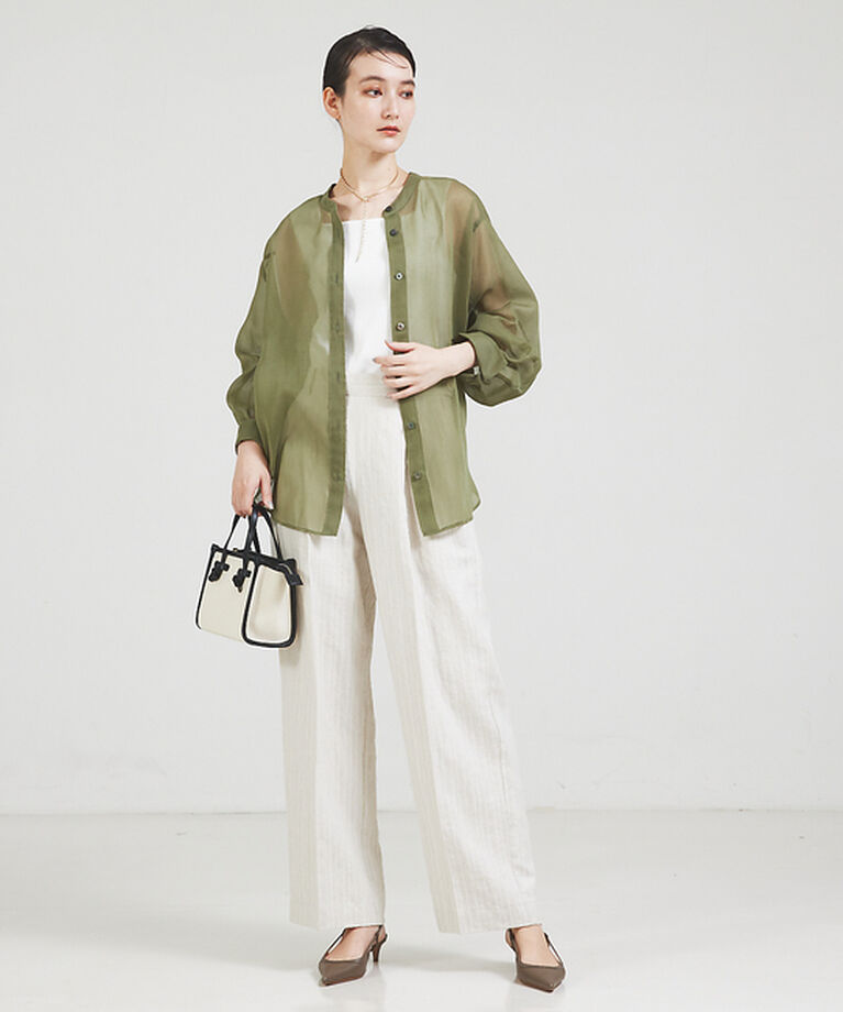 qualite「【セットアップ対応】ランダムヘリンボーンリネンパンツ」|その他|