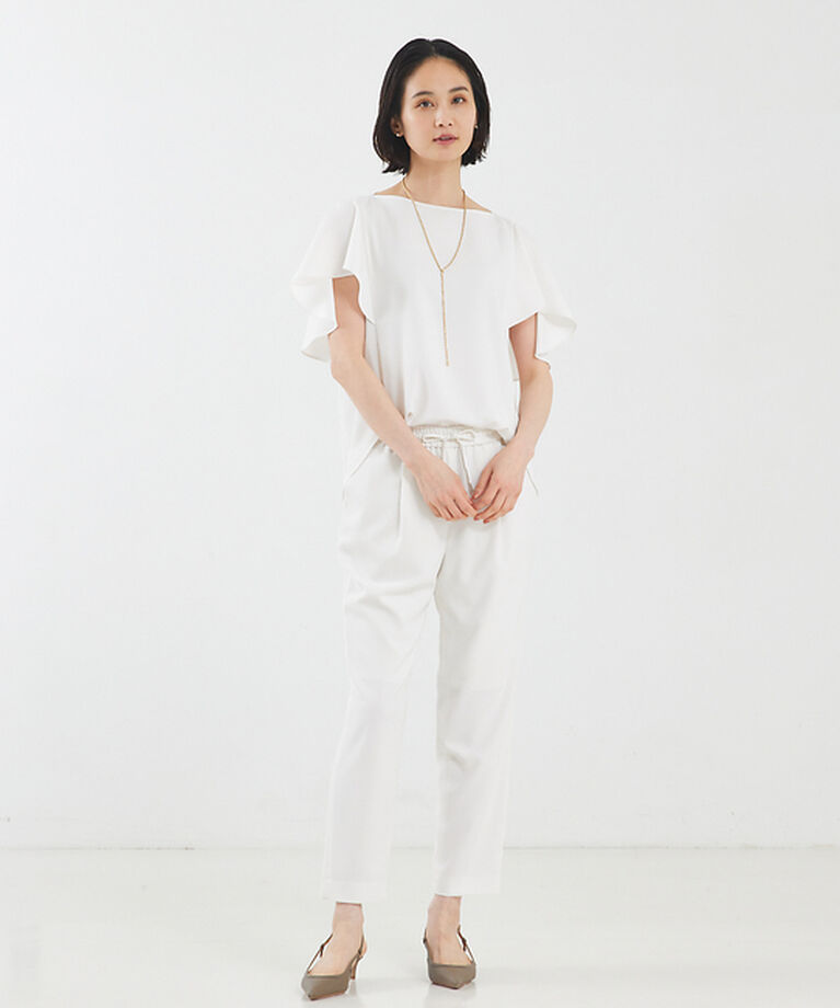 qualite「【セットアップ対応】バックサテンジョーゼットパンツ」|その他|