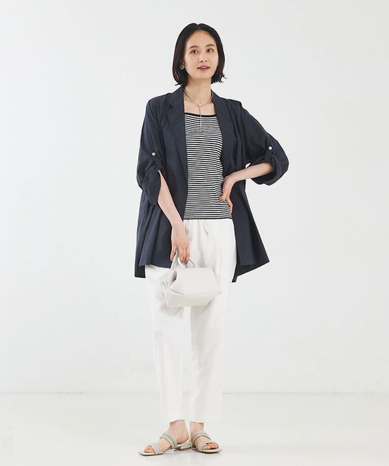 qualite「【セットアップ対応】バックサテンジョーゼットパンツ」|その他|