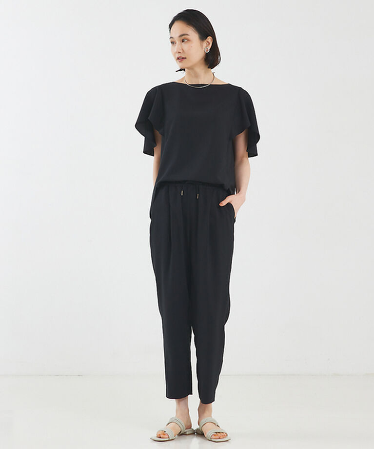 qualite「【セットアップ対応】バックサテンジョーゼットパンツ」|その他|