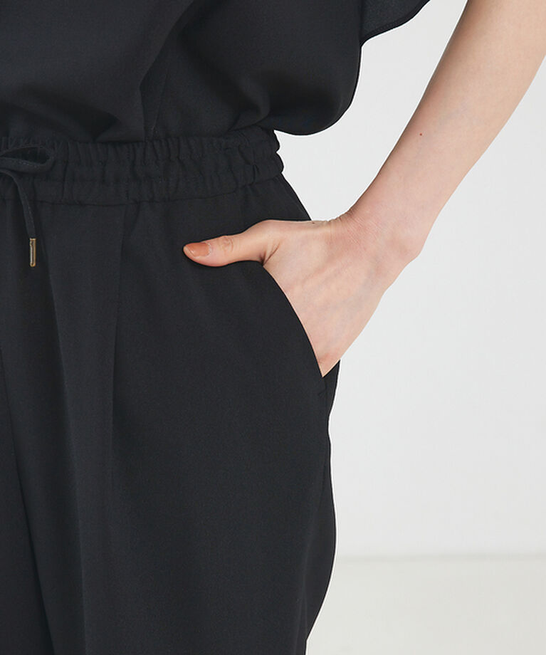 qualite「【セットアップ対応】バックサテンジョーゼットパンツ」|その他|