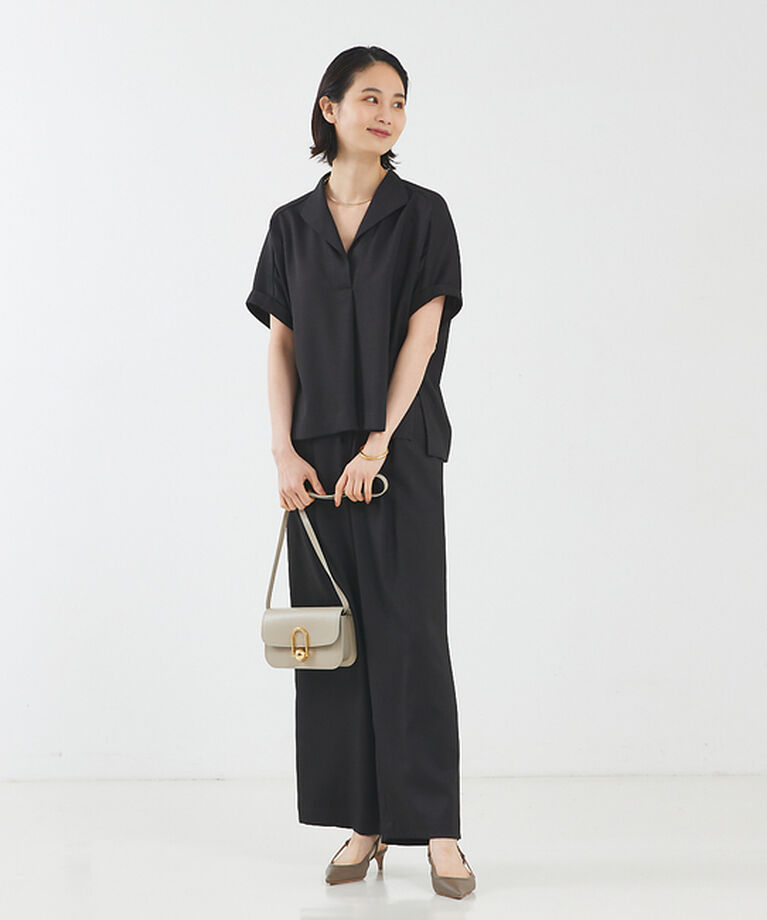 qualite「【セットアップ対応】リネンライクワイドパンツ」|その他|
