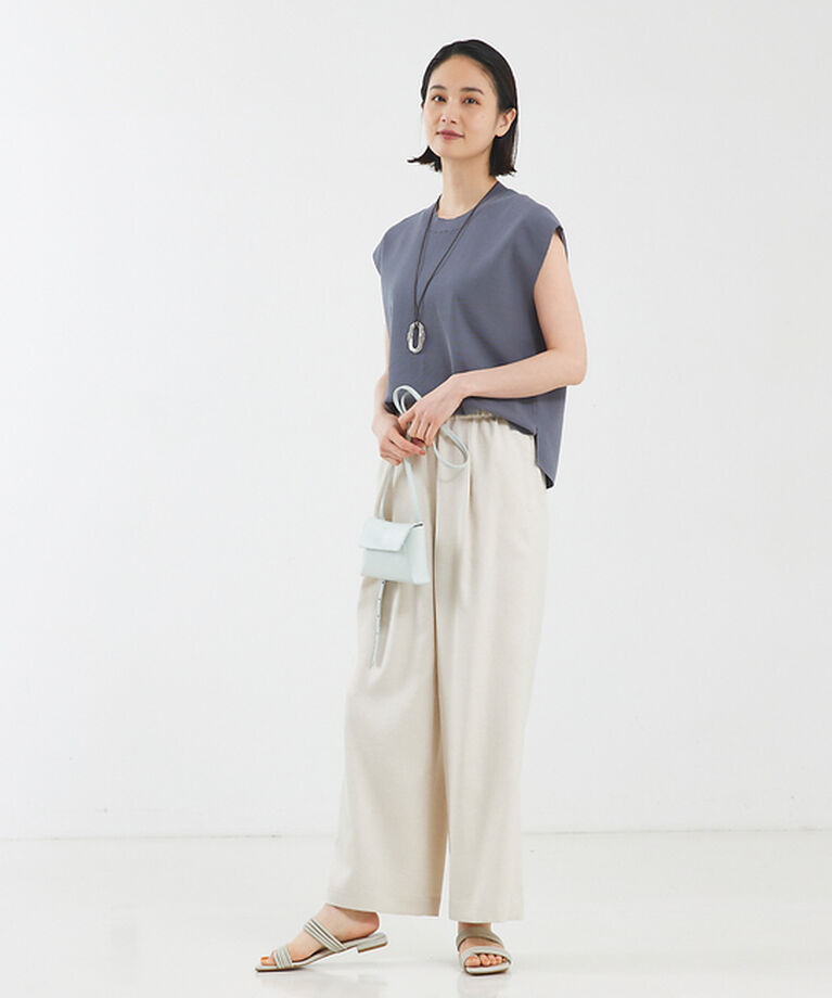 qualite「【セットアップ対応】リネンライクワイドパンツ」|その他|