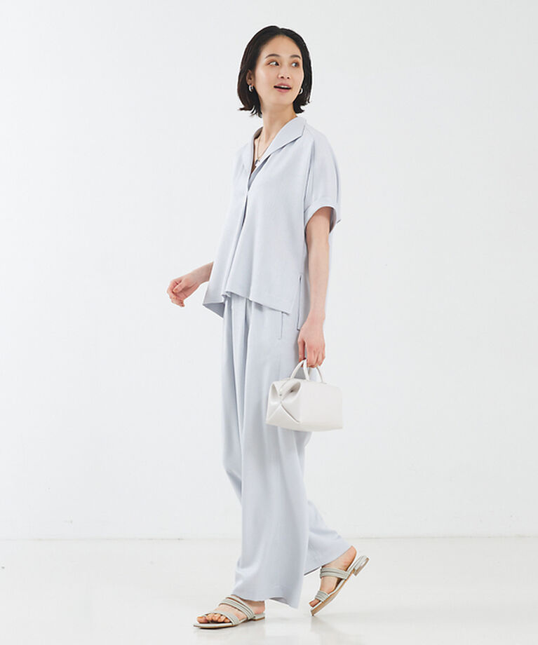 qualite「【セットアップ対応】リネンライクワイドパンツ」|その他|