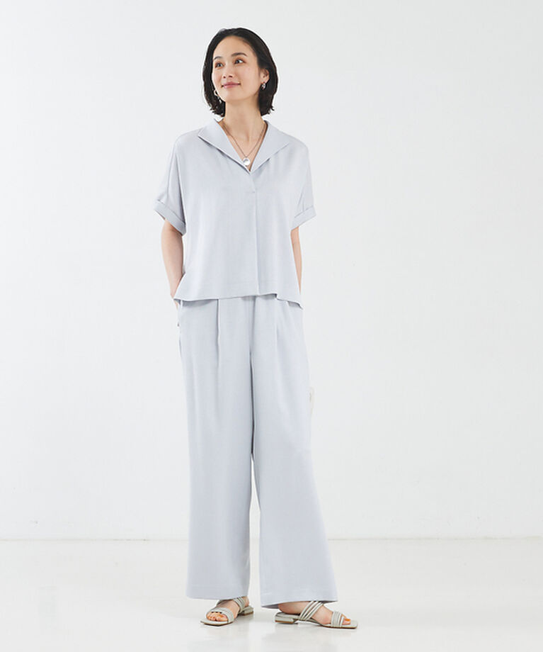 qualite「【セットアップ対応】リネンライクワイドパンツ」|その他|
