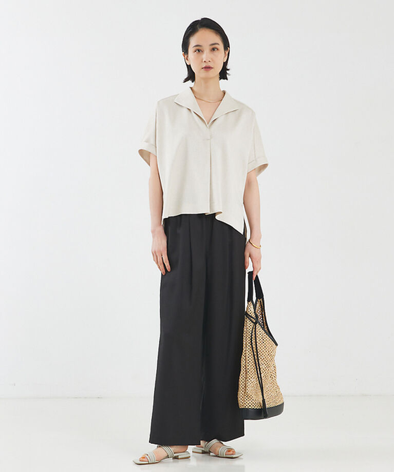 qualite「【セットアップ対応】リネンライクワイドパンツ」|その他|