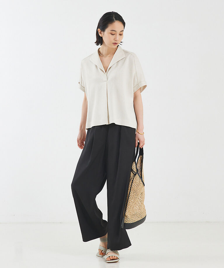 qualite「【セットアップ対応】リネンライクワイドパンツ」|その他|