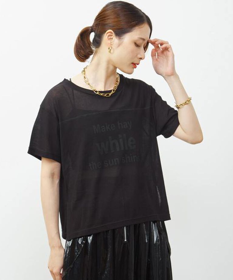 Soffitto「シアープリントTシャツ」|Tシャツ・カットソー|ブラック