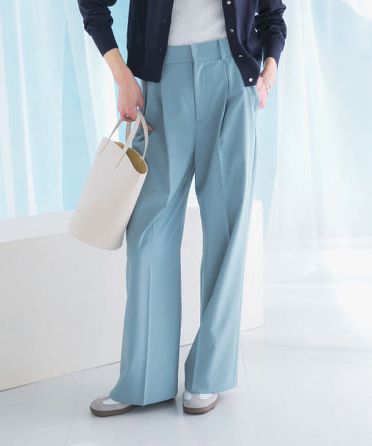 URBAN RESEARCH ROSSO「ROSSO 防シワハイウエストワイドスラックス」|その他|BLUE