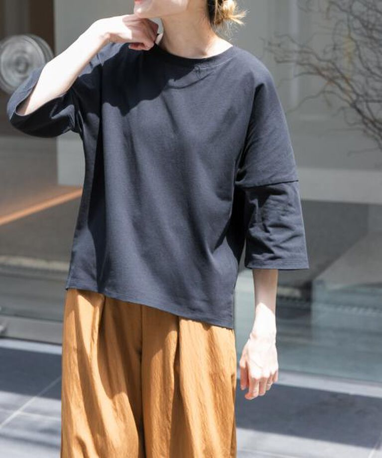 URBAN RESEARCH DOORS「DOORS FORK&SPOON　ハイツイストコットンワイドTシャツ」|Tシャツ・カットソー|