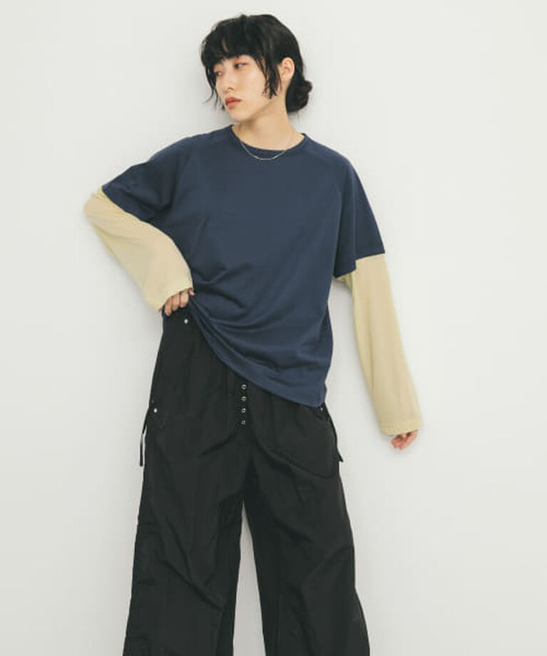  「KBF シアースイッチングラグランTEE」|Tシャツ・カットソー|NAVY