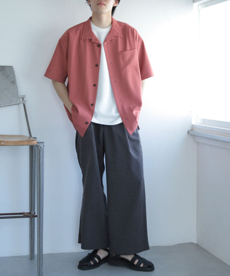 SENSE OF PLACE by URBAN RESEARCH「SENSE OF PLACE 『セットアップ対応』『イージーケア』チェックリネンライクボリュームワイドパンツ」|その他|