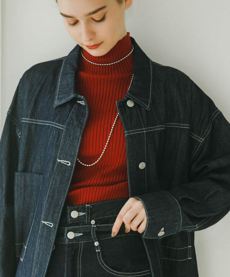 SENSE OF PLACE by URBAN RESEARCH「SENSE OF PLACE ストレッチリブハイネックセーター」|ニット・セーター|