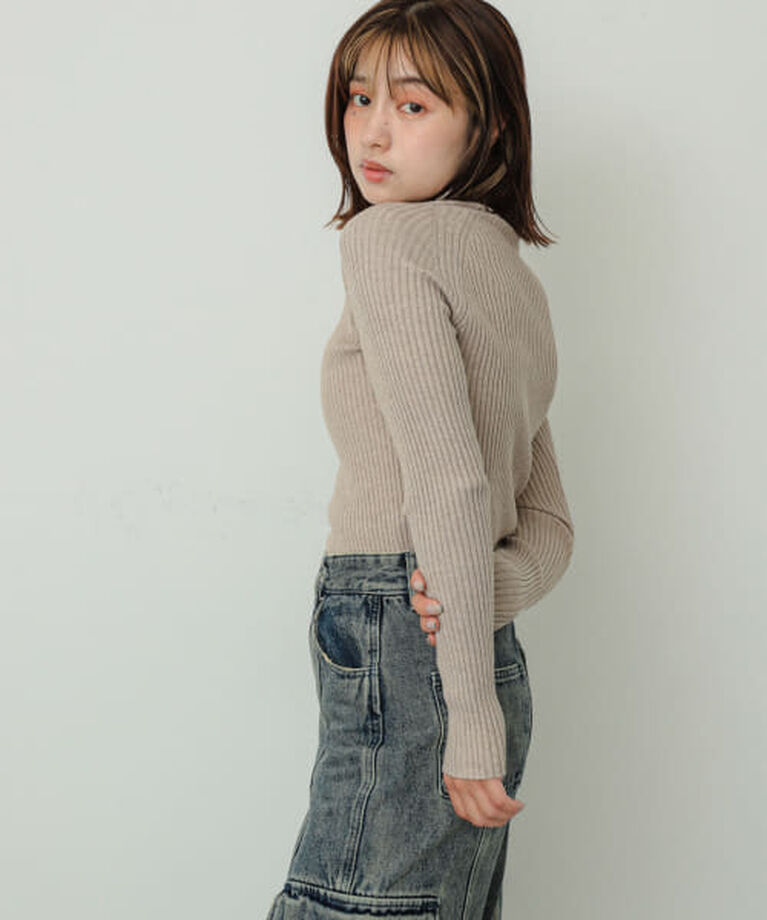 SENSE OF PLACE by URBAN RESEARCH「SENSE OF PLACE ストレッチリブハイネックセーター」|ニット・セーター|