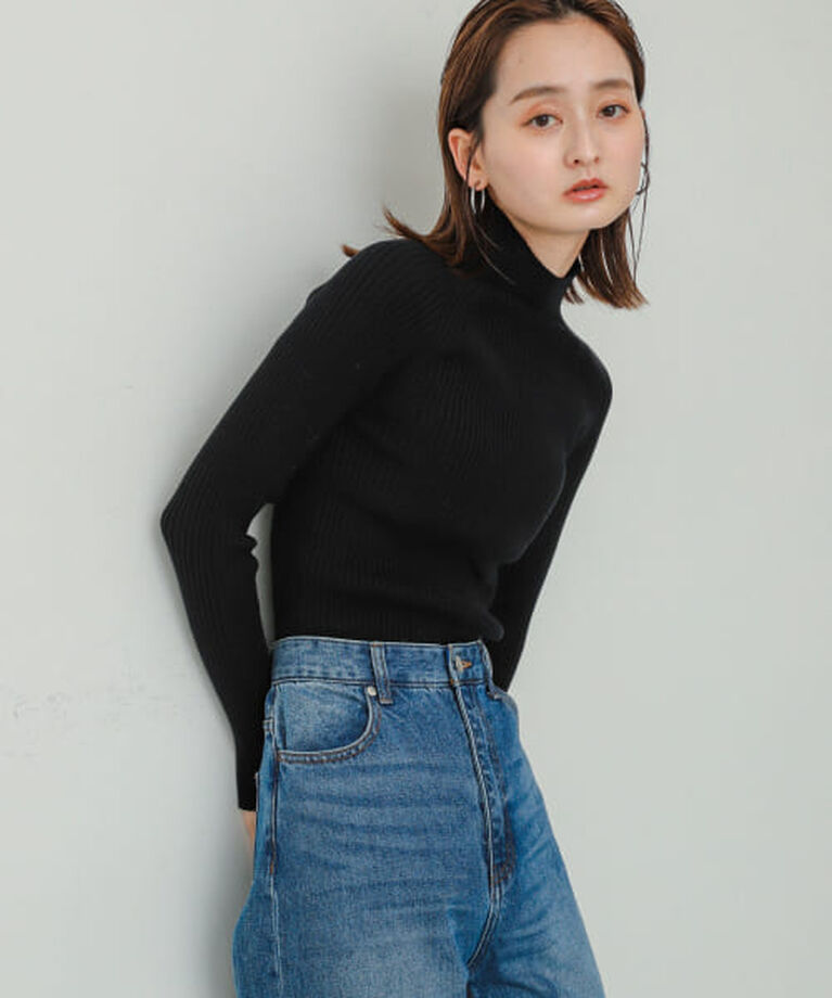 SENSE OF PLACE by URBAN RESEARCH「SENSE OF PLACE ストレッチリブハイネックセーター」|ニット・セーター|