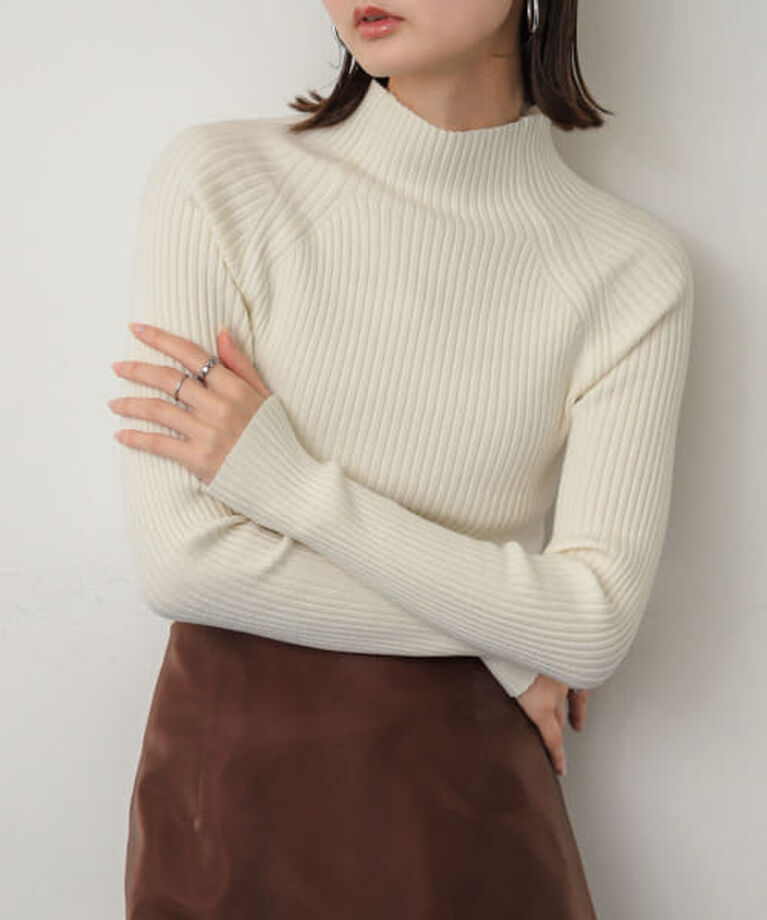 SENSE OF PLACE by URBAN RESEARCH「SENSE OF PLACE ストレッチリブハイネックセーター」|ニット・セーター|IVORY